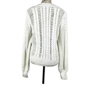 360 Acrylic White Crewneck Sweater- NWOT